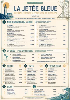 Coastal Regional menu template preview