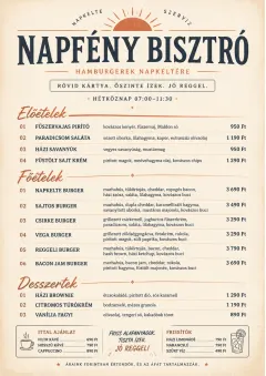 Chef Carte Brève menu template preview