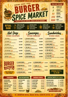 Spice Market Bold menu template preview