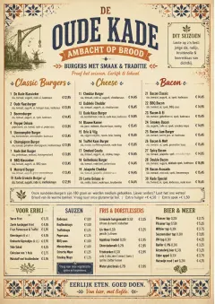 Heritage Tradition menu template preview