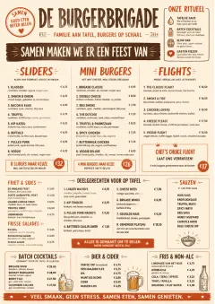 Family Style Feast menu template preview