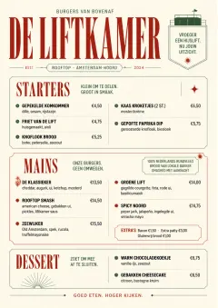 Chef Carte Brève menu template preview