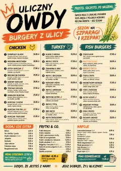 Street Stall Energy menu template preview