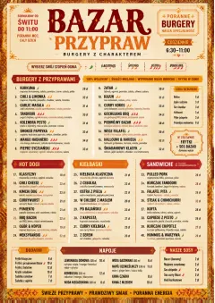 Spice Market Bold menu template preview