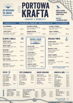 Coastal Regional menu template preview