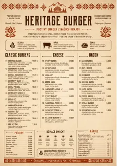 Heritage Tradition menu template preview