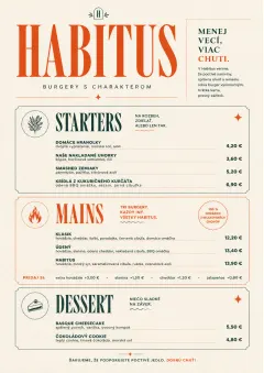 Chef Carte Brève menu template preview