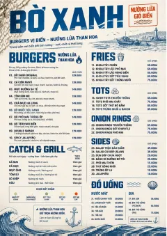 Coastal Regional menu template preview