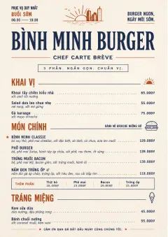 Chef Carte Brève menu template preview