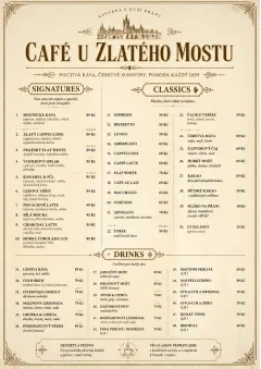 Vintage Classic menu template preview