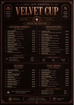 Speakeasy Leather menu template preview
