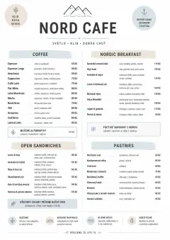 Nordic Clean menu template preview