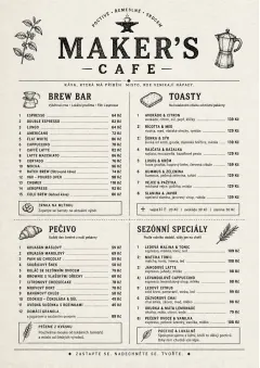 Craft Artisan menu template preview
