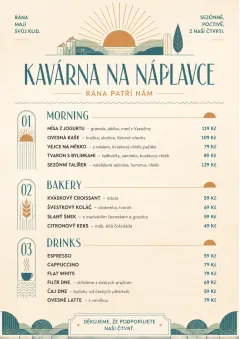 Sunrise Short Carte menu template preview