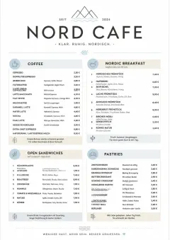 Nordic Clean menu template preview
