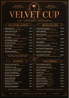 Speakeasy Leather menu template preview