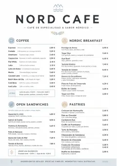 Nordic Clean menu template preview