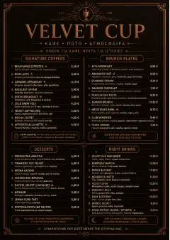 Speakeasy Leather menu template preview