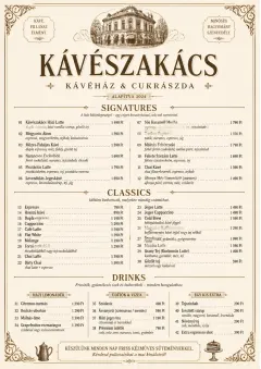 Vintage Classic menu template preview