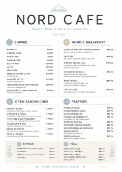 Nordic Clean menu template preview