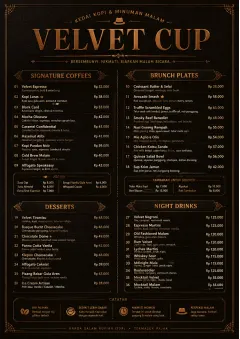 Speakeasy Leather menu template preview