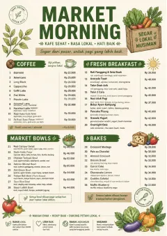 Farmers Market menu template preview