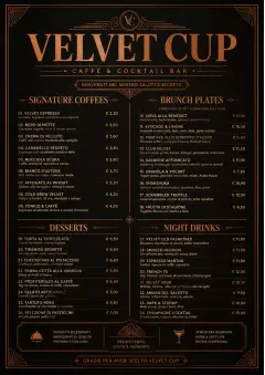 Speakeasy Leather menu template preview