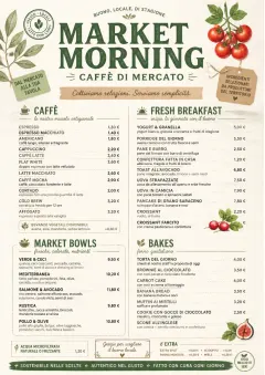 Farmers Market menu template preview