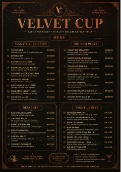 Speakeasy Leather menu template preview