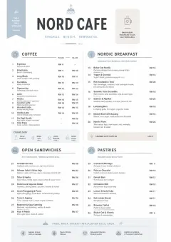 Nordic Clean menu template preview