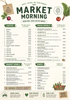 Farmers Market menu template preview