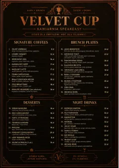 Speakeasy Leather menu template preview