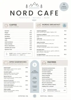 Nordic Clean menu template preview