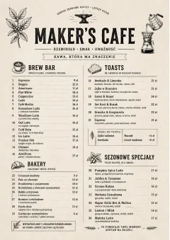 Craft Artisan menu template preview