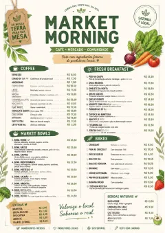 Farmers Market menu template preview