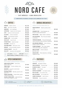 Nordic Clean menu template preview