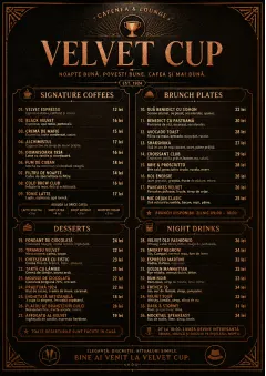 Speakeasy Leather menu template preview
