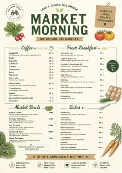 Farmers Market menu template preview