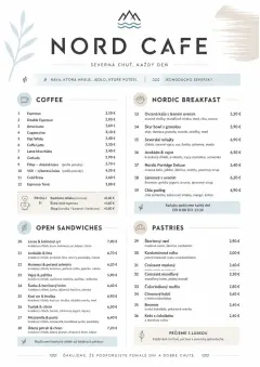 Nordic Clean menu template preview