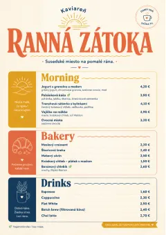 Sunrise Short Carte menu template preview