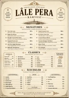 Vintage Classic menu template preview