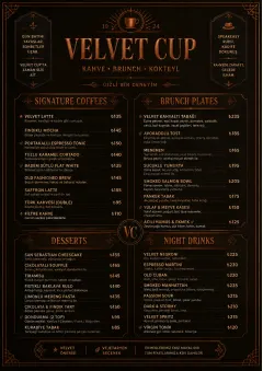 Speakeasy Leather menu template preview