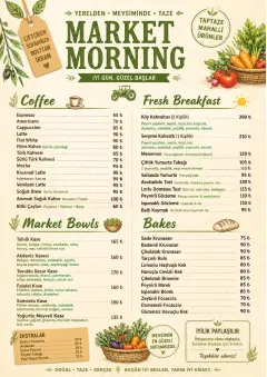 Farmers Market menu template preview