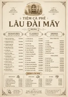 Vintage Classic menu template preview