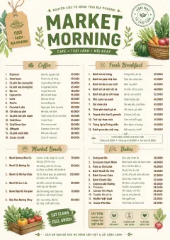 Farmers Market menu template preview