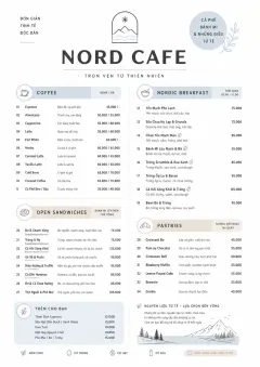 Nordic Clean menu template preview