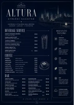 Rooftop Skyline menu template preview