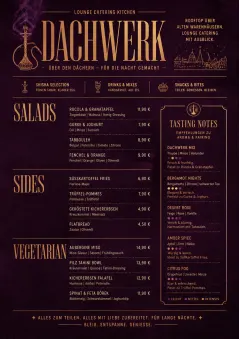 Lounge Velvet menu template preview