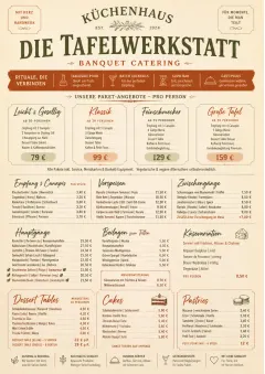 Banquet Catering menu template preview