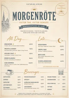 Lobby Service Card menu template preview